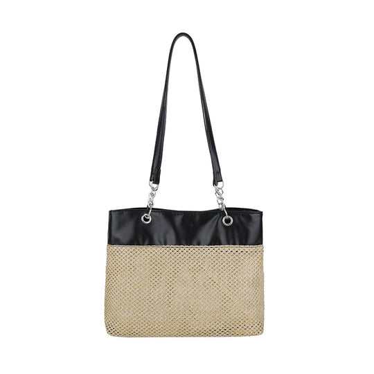 Damen elegante Handtasche aus geflochtenem Material mit luxuriösen Akzenten Nord Taschen