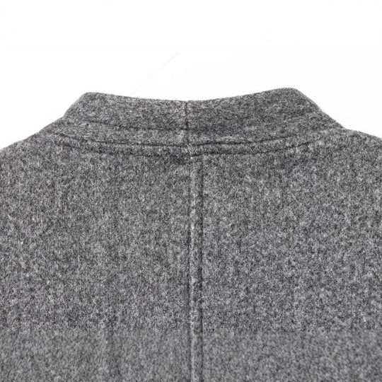 Damen Kurze Boxy‑Wollmix‑Jacke mit Rundhals und dekorativen Metallknöpfen Nord Taschen