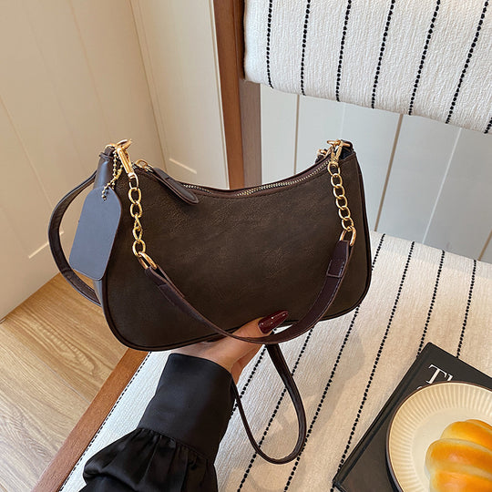Damen elegante Umhängetasche mit feinem Kettenakzent Nord Taschen