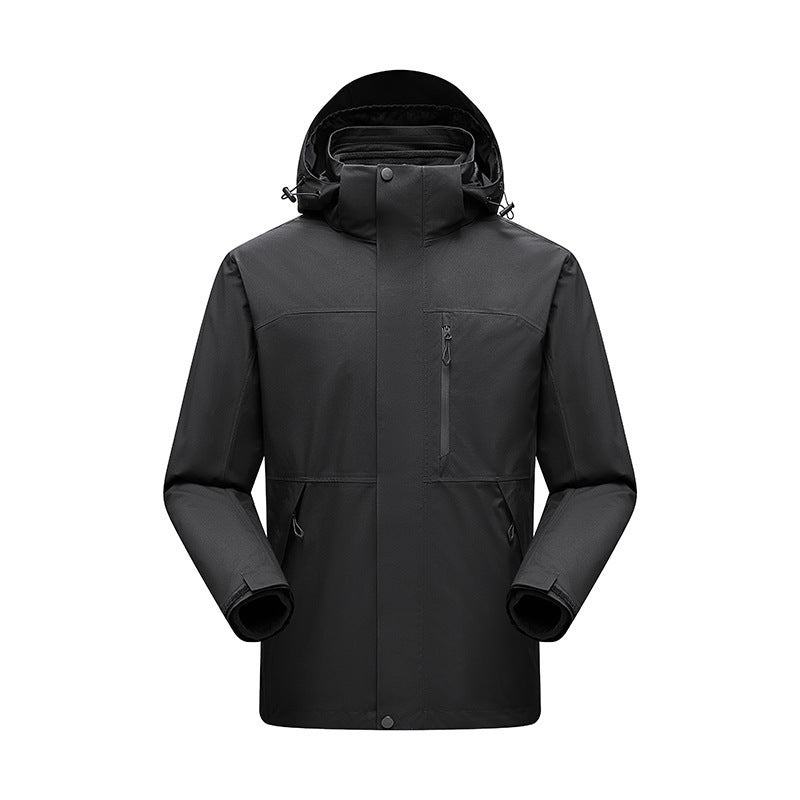 Herren Wasserabweisender Winterparka mit abnehmbarer Kapuze und getapten Nähten Nord Taschen