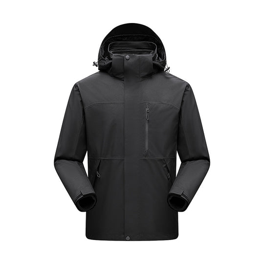 Herren Wasserabweisender Winterparka mit abnehmbarer Kapuze und getapten Nähten Nord Taschen