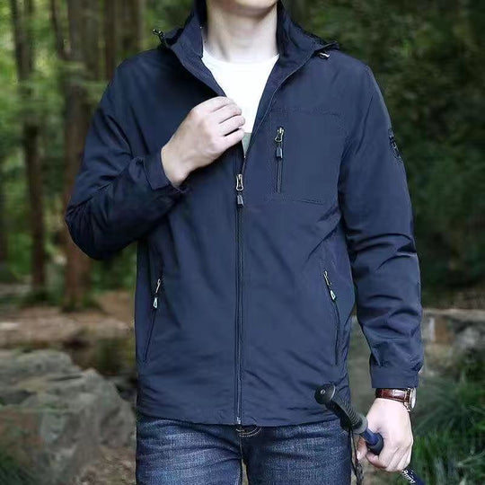 Herren Multifunktionale Zip-Jacke mit hohem Kragen Nord Taschen