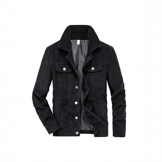 Herren Cordjacke aus Feincord mit Hemdkragen, Brustklappen und gesteppter Innenfütterung Nord Taschen