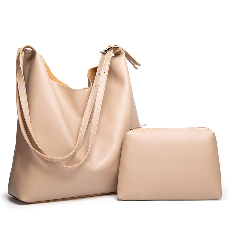 Damen Tragetasche mit abnehmbarem Kosmetiktäschchen und elegantem Faltendesign Nord Taschen