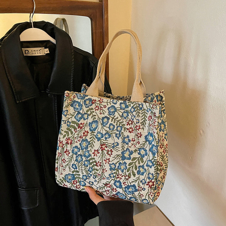 Damen Tragetasche mit floraler Stickerei Nord Taschen