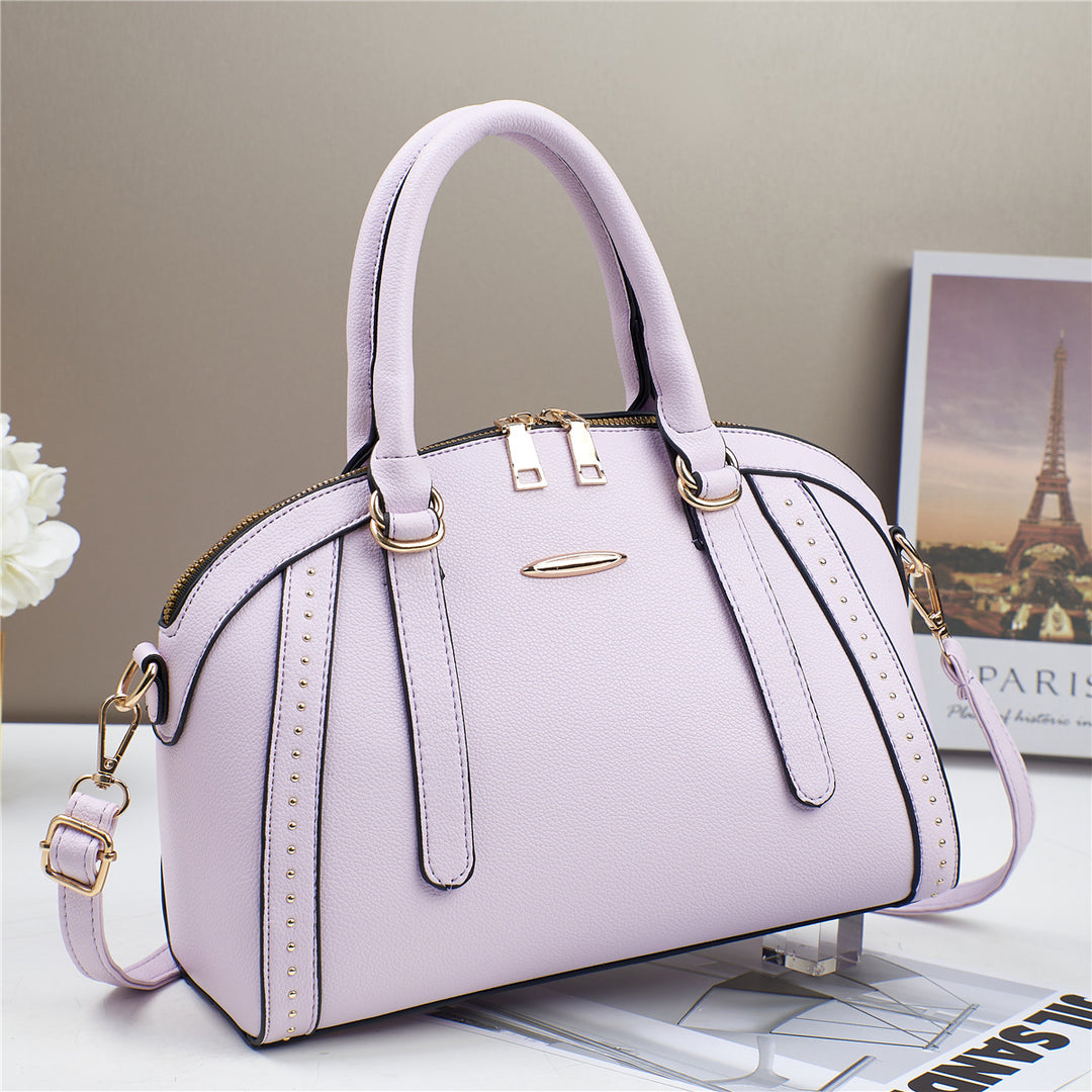 Damen Handtasche mit eleganten Nieten und verstellbarem Tragegurt Nord Taschen