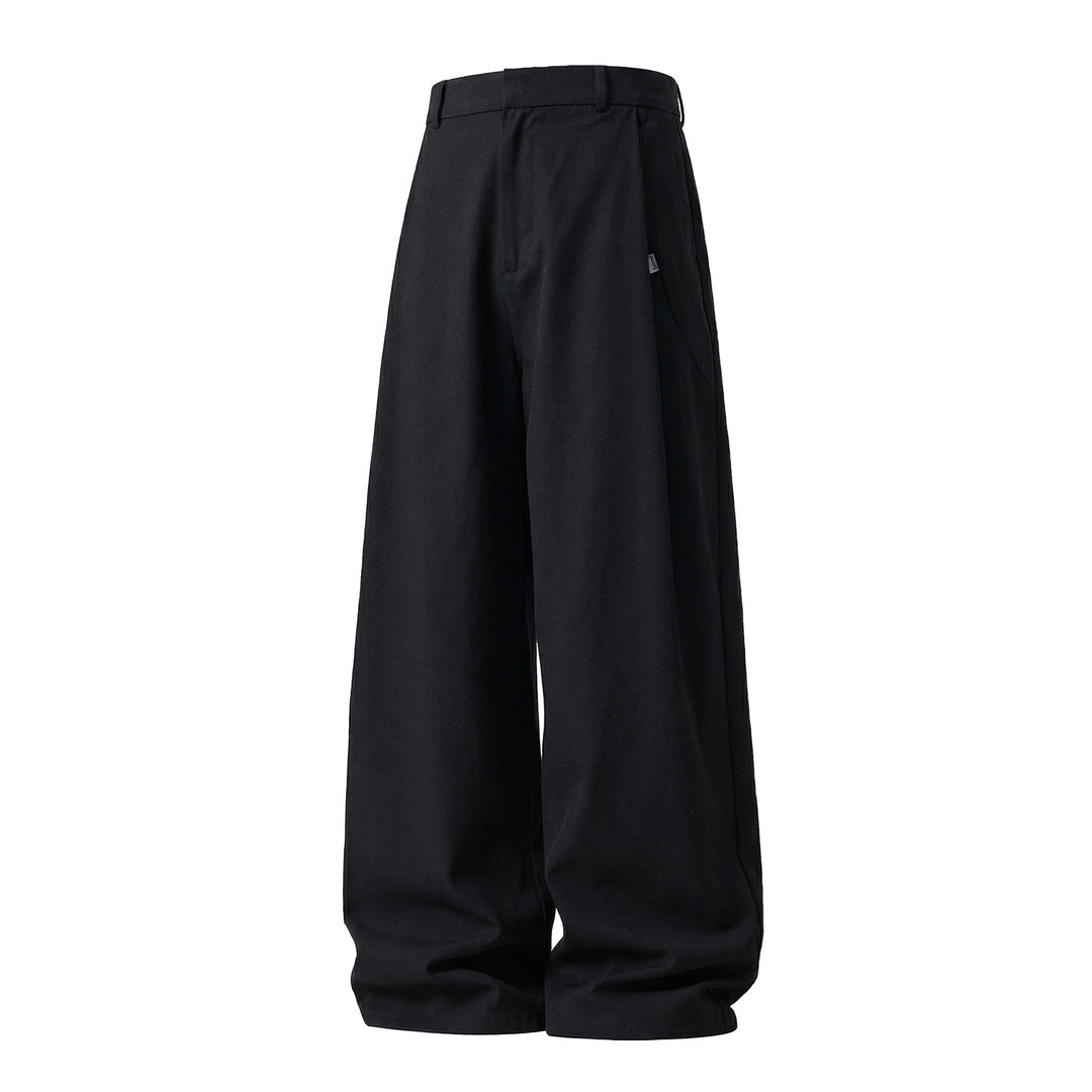 Damen Extraweite High‑Waist Palazzohose im fließenden Weitbein‑Schnitt mit Bundfalten und Schrägtaschen Nord Taschen