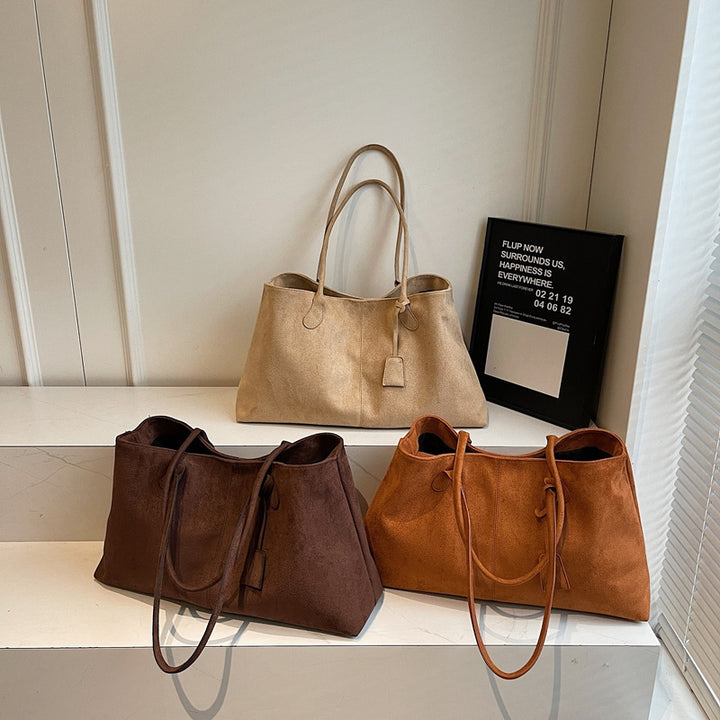 Damen elegante Shopper-Tasche aus hochwertigem Wildleder Nord Taschen