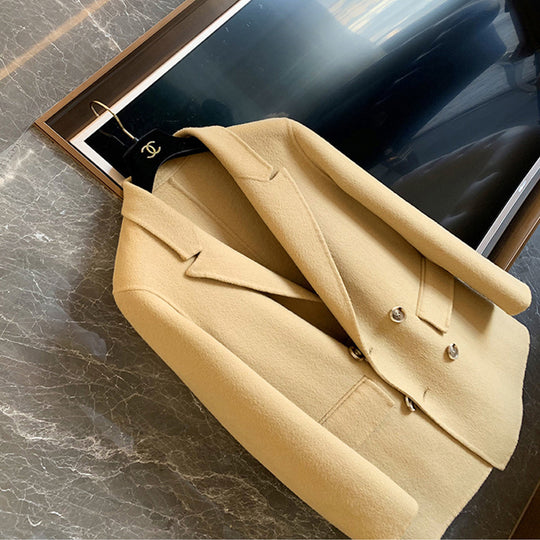 Damen Eleganter Wollblazer mit doppelter Knopfleiste Nord Taschen