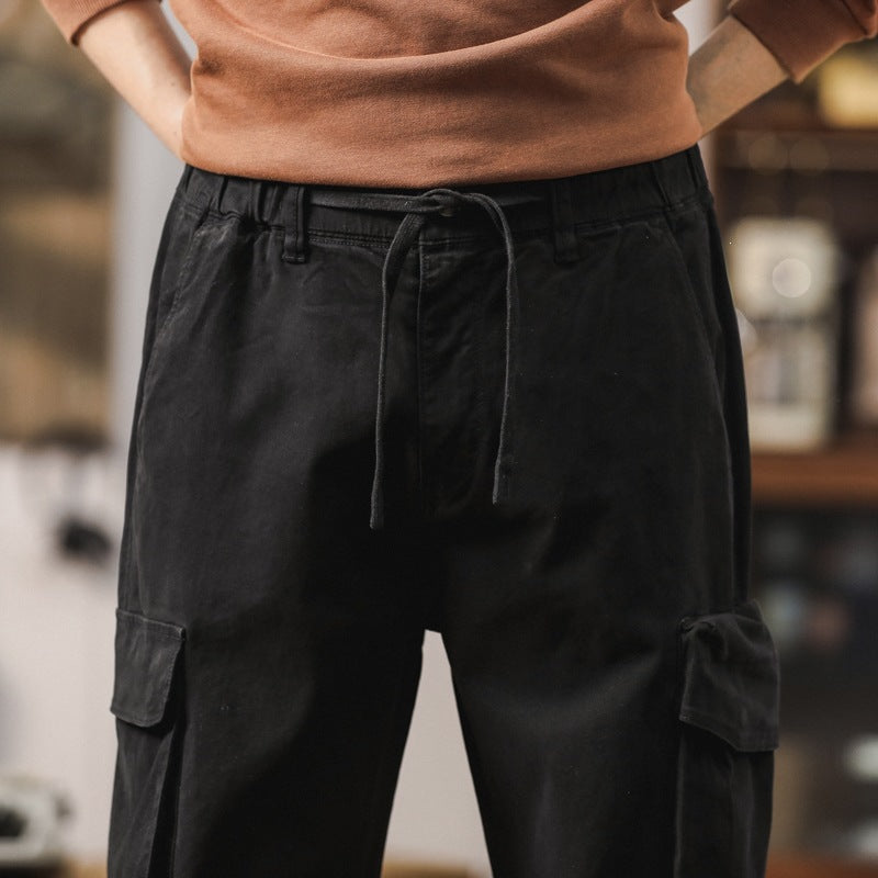 Herren Robuste Cargo-Jogginghose mit Multifunktions-Taschen Kordelzug elastische Bündchen Nord Taschen