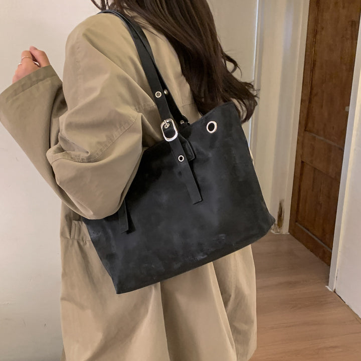 Damen hochwertige Veloursleder-Handtasche Nord Taschen