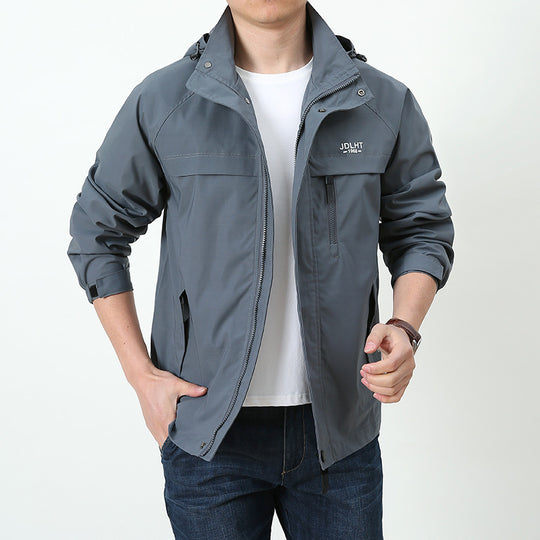 Herren Leichte Softshell-Utilityjacke mit Kapuze, winddichter Shell und Mehrfachtaschen Nord Taschen