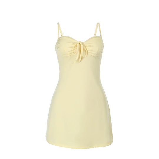Damen Mini-Kleid mit verspieltem Knotendetail