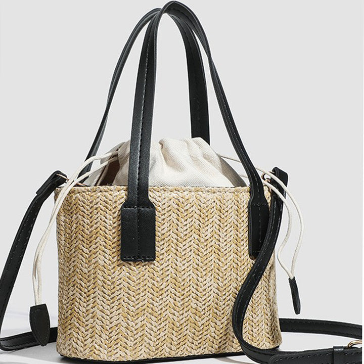 Damen Strandtasche mit geflochtenem Design und praktischer Kordelzugöffnung Nord Taschen