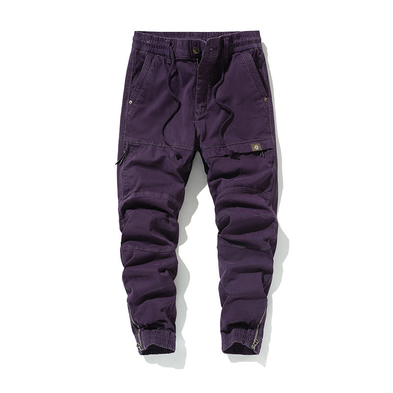 Herren Slim‑Tapered Cargojogger aus Baumwoll‑Twill mit Tunnelzug und Knöchelzipper Nord Taschen