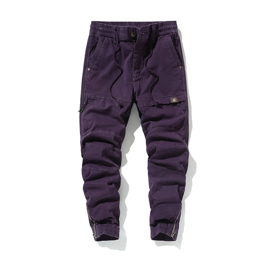 Herren Slim‑Tapered Cargojogger aus Baumwoll‑Twill mit Tunnelzug und Knöchelzipper Nord Taschen