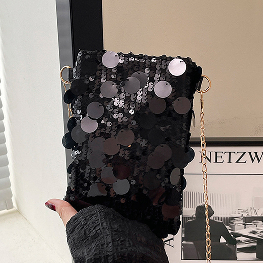 Damen glamouröse Clutch mit funkelnden Pailletten Nord Taschen