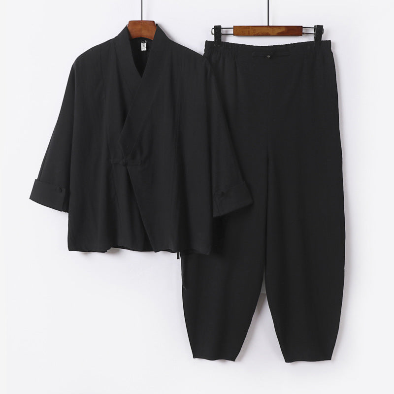 Herren Kimono-Jacken- und Haremshosen-Set Nord Taschen