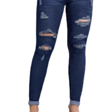Damen High-Waist Skinny-Jeans mit abgestuftem Destroyed-Look und Sculpting-Fit Nord Taschen