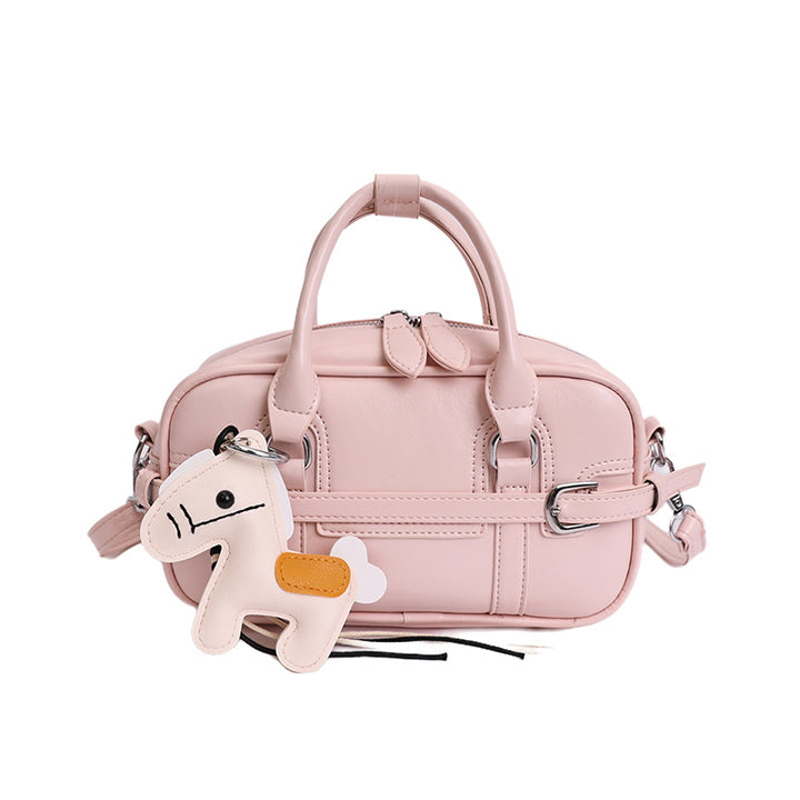 Damen modische Handtasche mit verspieltem Pferde-Anhänger Nord Taschen