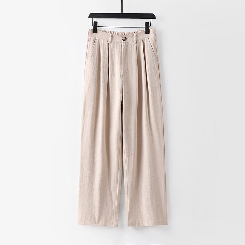 Damen weite Hose mit hoher Taille und Bundfalten Nord Taschen