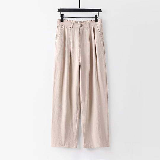 Damen weite Hose mit hoher Taille und Bundfalten Nord Taschen