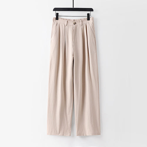 Damen weite Hose mit hoher Taille und Bundfalten Nord Taschen
