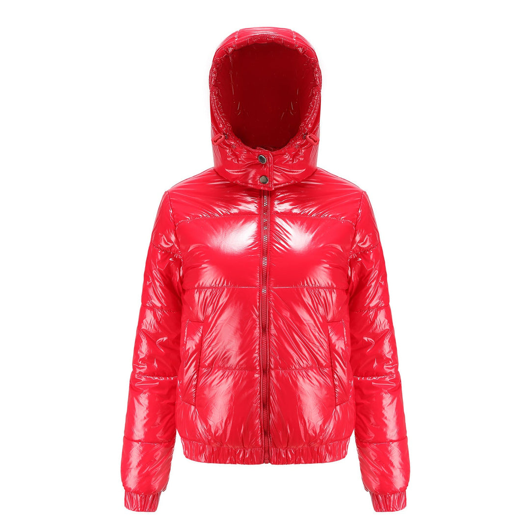 Damen glänzende Winterjacke mit Kapuze – Wasserabweisend & Wärmeisoliert – Nord Taschen