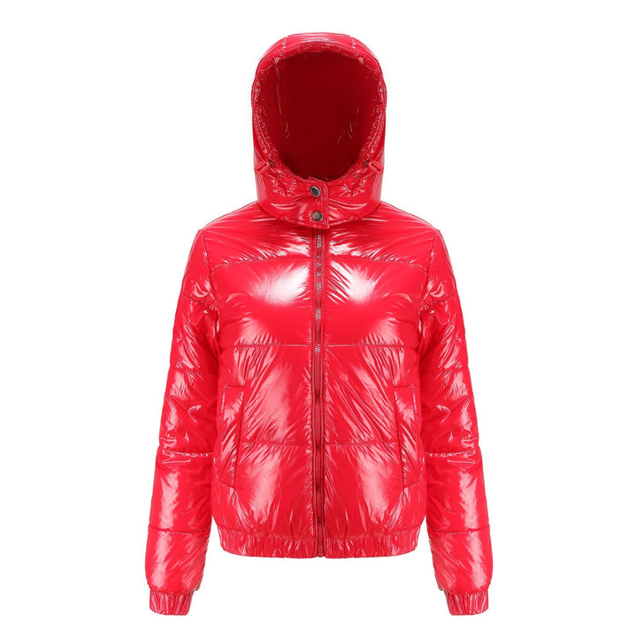 Glänzende Wasserabweisende Thermo Komfort Winterjacke Damen