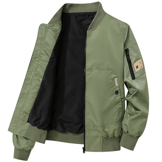 Herren Leichte Bomberjacke aus Nylon mit Ärmeltasche und gerippten Bündchen Nord Taschen