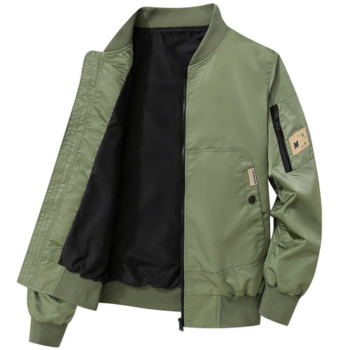 Herren Leichte Bomberjacke aus Nylon mit Ärmeltasche und gerippten Bündchen Nord Taschen