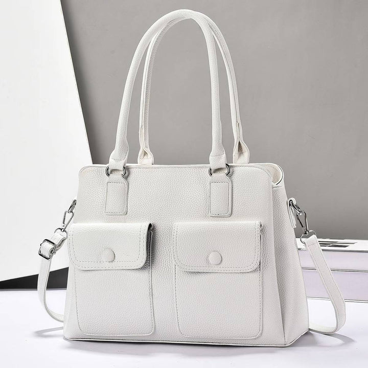 Damen elegante Handtasche mit doppeltem Taschenlayout Nord Taschen