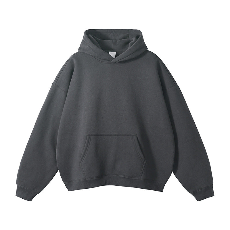 Unisex Schlichter Oversize-Kapuzenpullover mit Soft-Fleece-Innenseite und tiefer Raglannaht Nord Taschen