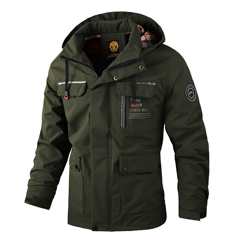 Herren Wasserfeste Outdoor-Jacke mit mehreren Taschen Nord Taschen
