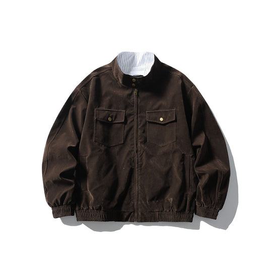 Herren Boxy Field-Blouson aus robustem Canvas mit hohem Stehkragen Nord Taschen