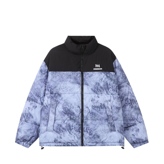 Unisex Gefütterte Boxy‑Isolationsjacke mit Marmoreffekt und hohem Stehkragen Nord Taschen