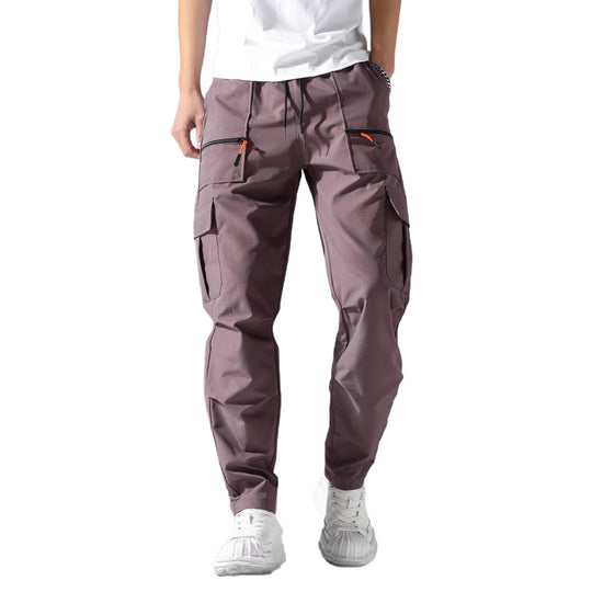 Herren Utility-Cargohose mit Reißverschlusstaschen, Tunnelzugbund & vorgeformten Kniepartien Nord Taschen