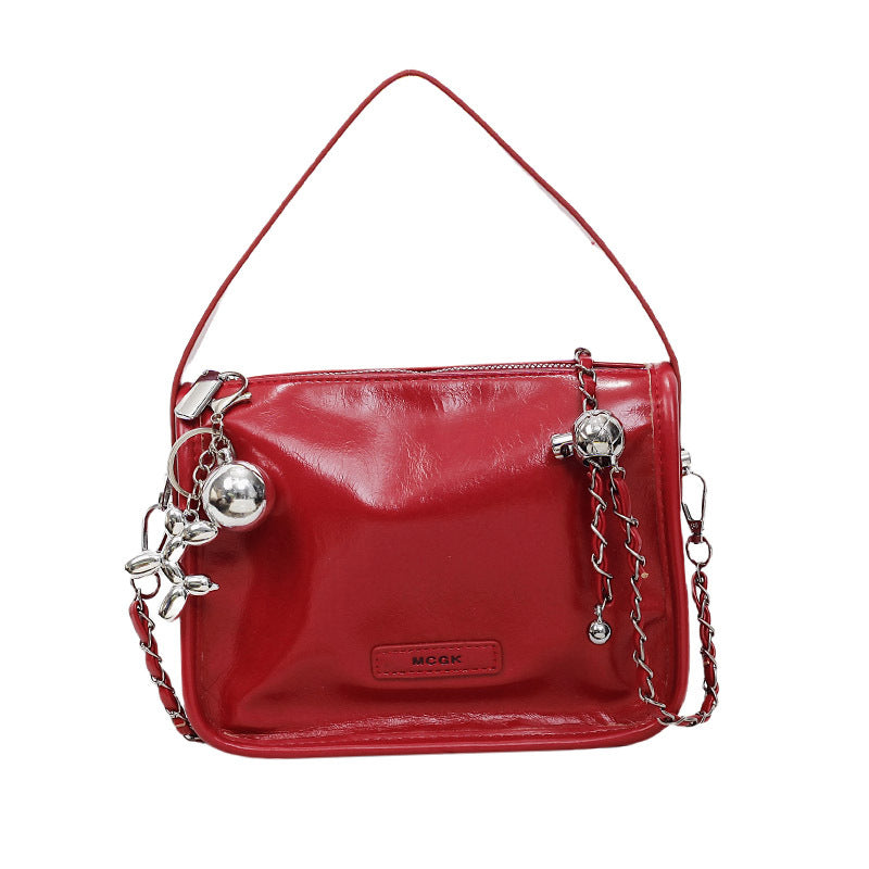 Damen Schultertasche mit glänzendem Metalliceffekt Nord Taschen