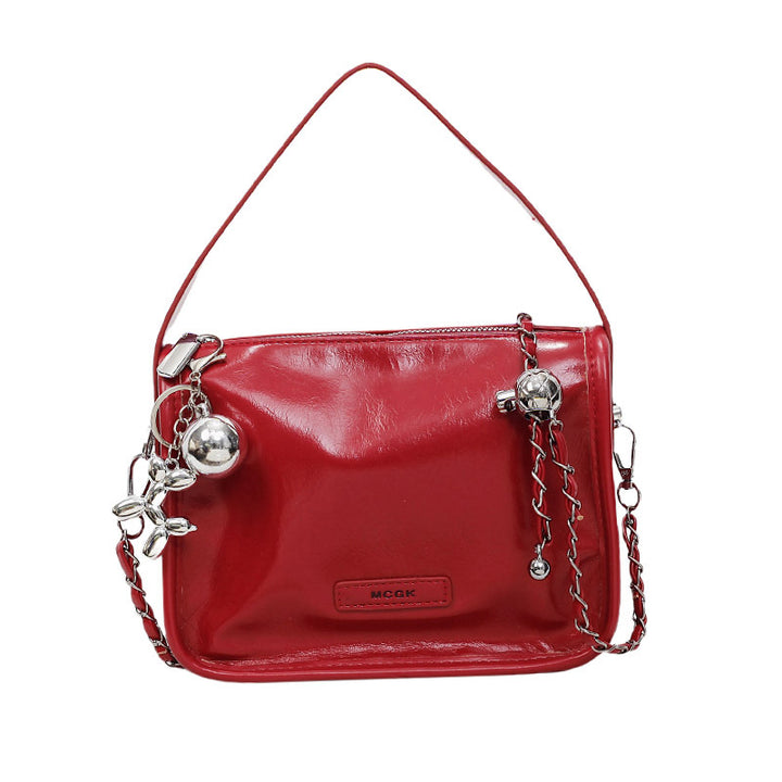 Damen Schultertasche mit glänzendem Metalliceffekt Nord Taschen