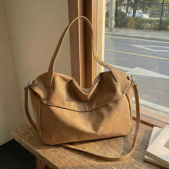 Damen Hobo-Tasche aus hochwertigem Kunstleder mit floralem Design Nord Taschen