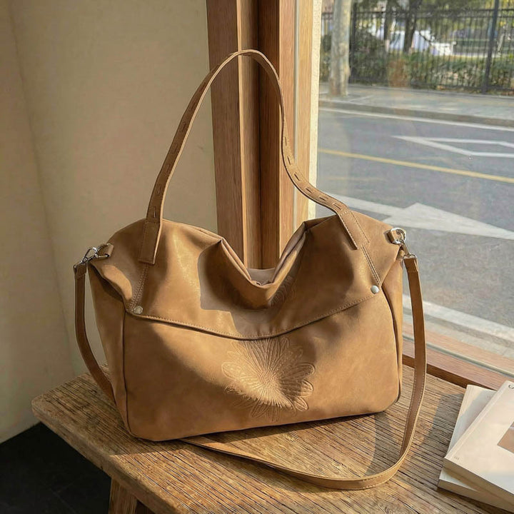 Damen Hobo-Tasche aus hochwertigem Kunstleder mit floralem Design Nord Taschen