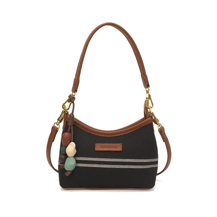 Damen Hobo-Tasche aus strapazierfähigem Material mit dekorativer Quaste Nord Taschen