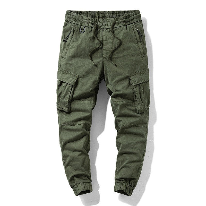 Herren Taktische Cargo‑Joggerhose mit elastischem Tunnelzugbund, Knieabnähern und Mehrfachtaschen Nord Taschen