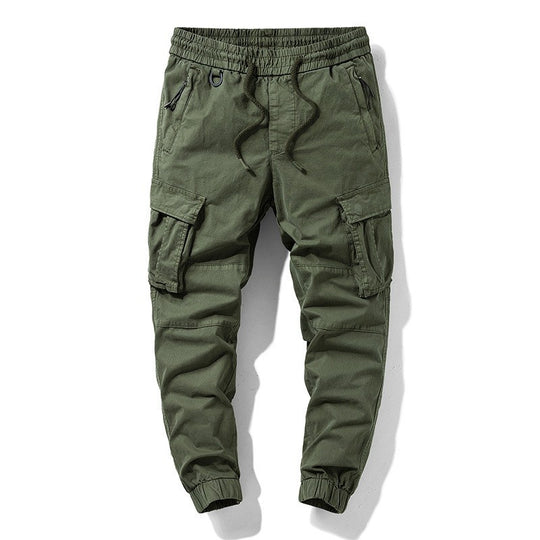 Herren Taktische Cargo‑Joggerhose mit elastischem Tunnelzugbund, Knieabnähern und Mehrfachtaschen Nord Taschen