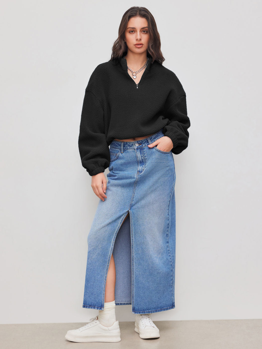 Damen Weiches und lässiges Sweatshirt Nord Taschen