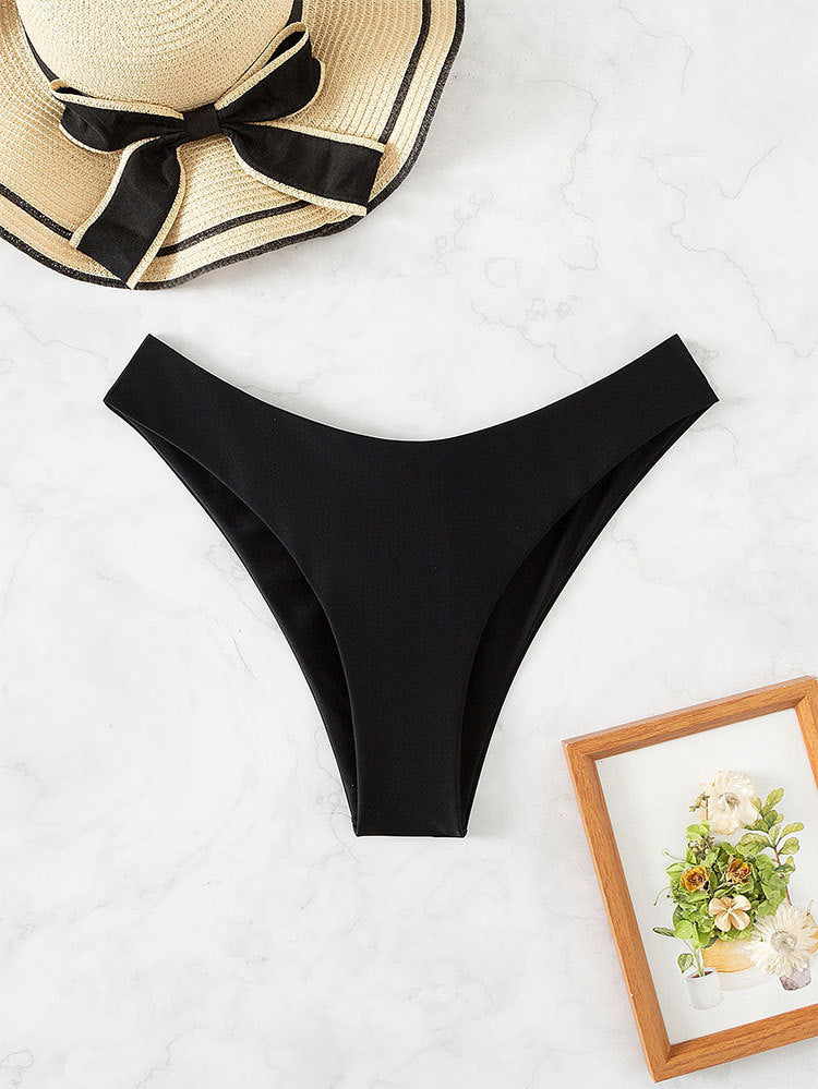 Damen Hochgeschnittene Bikinihose mit hohem Beinausschnitt und komfortablem Schnitt