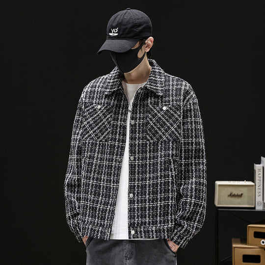 Herren Karierte Utility-Jacke