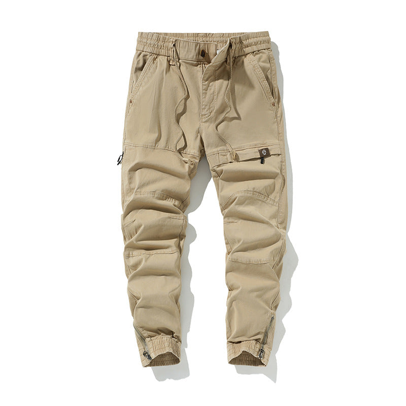 Herren Slim‑Tapered Cargojogger aus Baumwoll‑Twill mit Tunnelzug und Knöchelzipper Nord Taschen