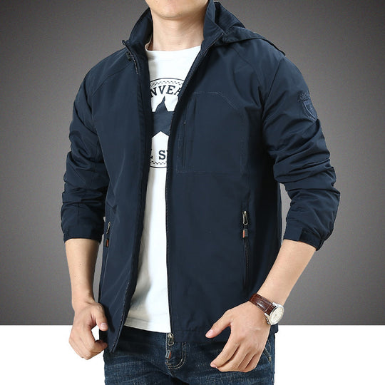 Herren Leichte Windjacke Nord Taschen