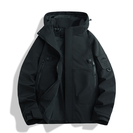 Damen Wasserabweisende Softshell-Funktionsjacke mit verstellbarer Kapuze, winddichter Membran und schrägen Reißverschlusstaschen Nord Taschen